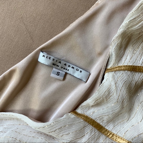 Alexia Admor Grecian Style Dress w/ Gold Threading - Picture 5 of 8